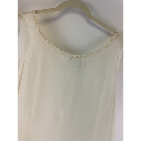 Kathryn Deene Nightgown Ivory Sleeveless Long Maxi Lace Trim Hem Womens 14/16 - Picture 7 of 15